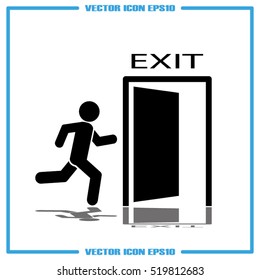 exit icon vector illustration eps10.