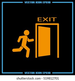 exit icon vector illustration eps10.