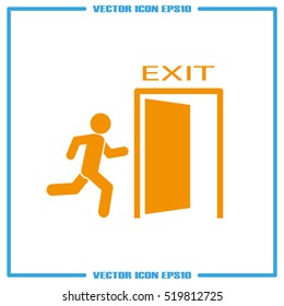 exit icon vector illustration eps10.
