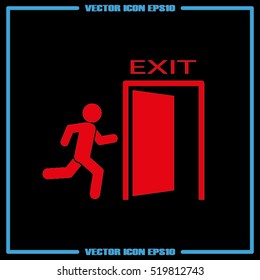 exit icon vector illustration eps10.