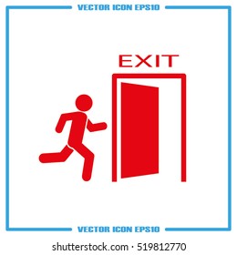 exit icon vector illustration eps10.