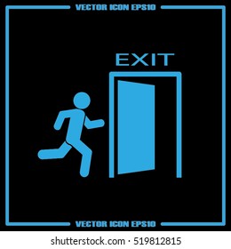 exit icon vector illustration eps10.