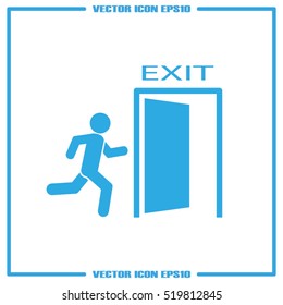 exit icon vector illustration eps10.