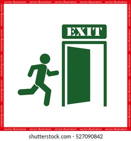 exit icon vector illustration eps10.