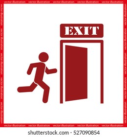 exit icon vector illustration eps10.