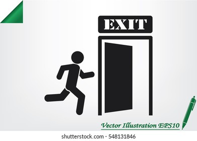 exit icon vector illustration eps10.