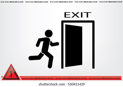 exit icon vector illustration eps10.