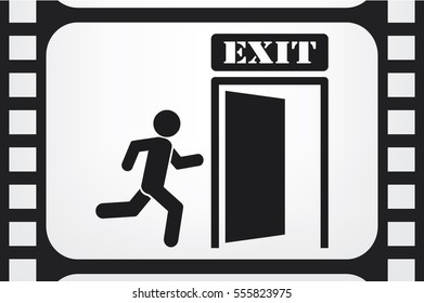 exit icon vector illustration eps10.