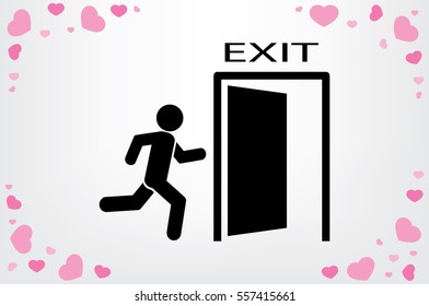 exit icon vector illustration eps10.