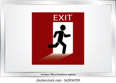 exit icon vector illustration eps10.