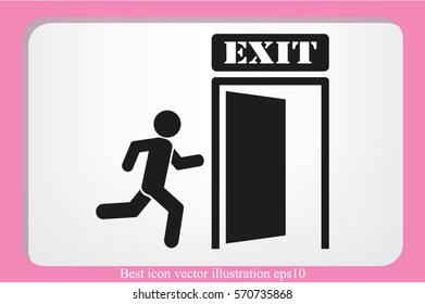 exit icon vector illustration eps10.