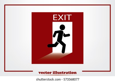 exit icon vector illustration eps10.