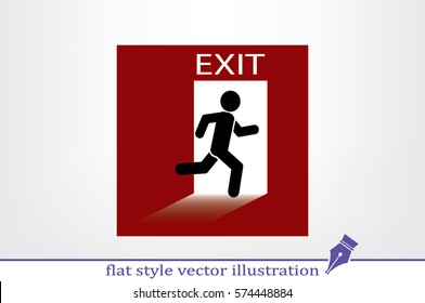 exit icon vector illustration eps10.