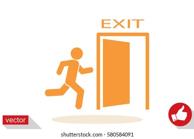 exit icon vector illustration eps10.