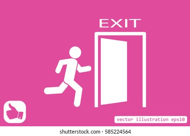 exit icon vector illustration eps10.