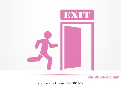 exit icon vector illustration eps10.