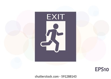 exit icon vector illustration eps10.