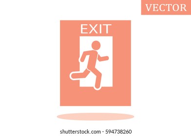 exit icon vector illustration eps10.