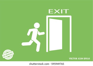 exit icon vector illustration eps10.