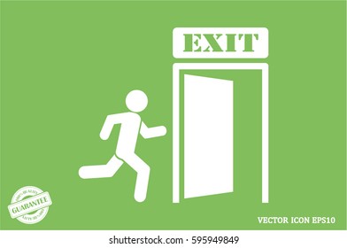 exit icon vector illustration eps10.