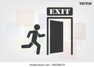 exit icon vector illustration eps10.