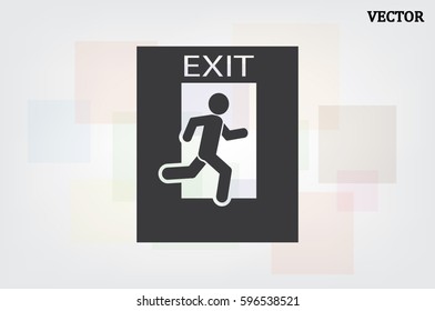 exit icon vector illustration eps10.