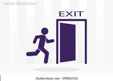 exit icon vector illustration eps10.