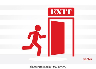 exit icon vector illustration eps10.