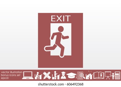 exit icon vector illustration eps10.
