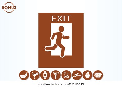 exit icon vector illustration eps10.