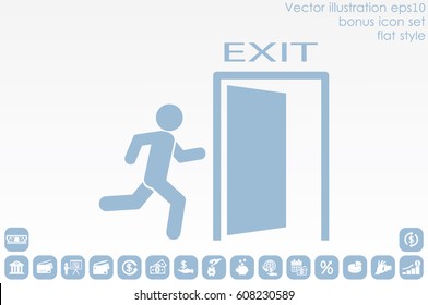 exit icon vector illustration eps10.