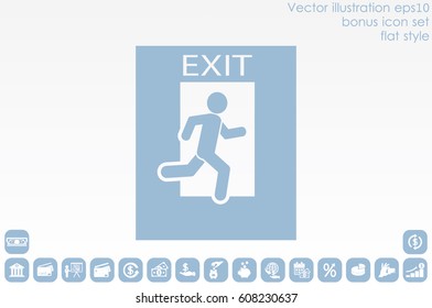 exit icon vector illustration eps10.