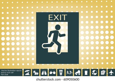 exit icon vector illustration eps10.