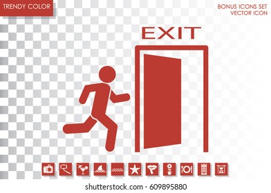 exit icon vector illustration eps10.