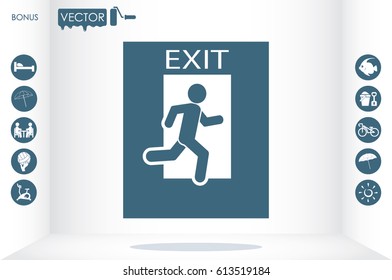 exit icon vector illustration eps10.