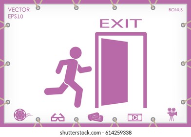 exit icon vector illustration eps10.