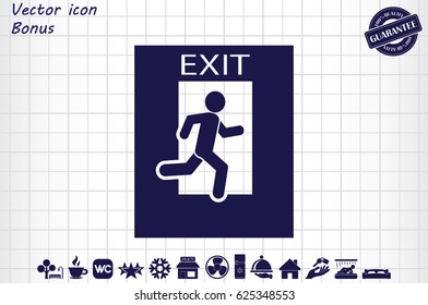 exit icon vector illustration eps10.