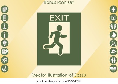 exit icon vector illustration eps10.