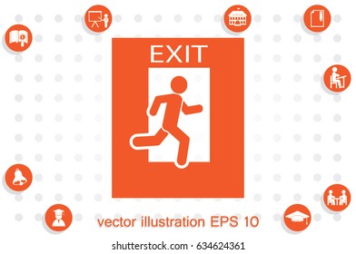 exit icon vector illustration eps10.