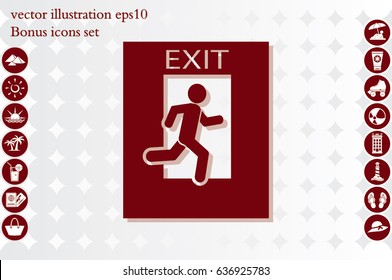 exit icon vector illustration eps10.