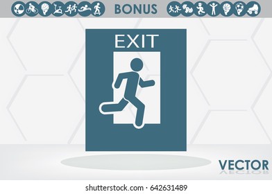 exit icon vector illustration eps10.