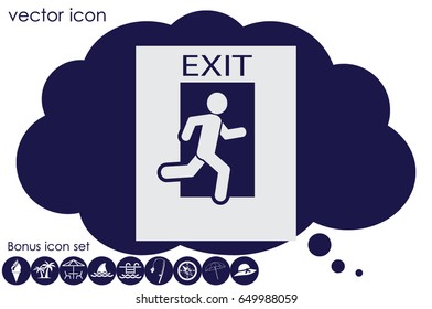 exit icon vector illustration eps10.