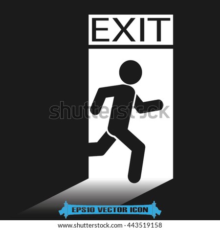 exit icon vector illustration eps10.