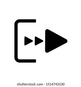 Exit Icon Vector Illustration. Flat Exit Icon Sign – Vector