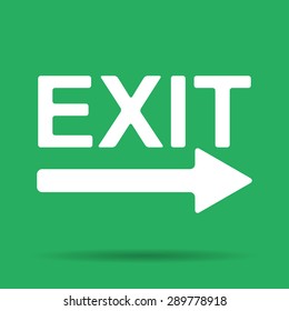 Exit icon - vector illustration. Flat design style