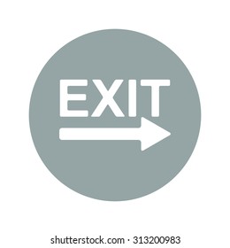 Exit icon - vector illustration. Flat design style