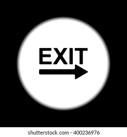 Exit icon - vector illustration. Flat design style