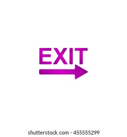 Exit icon - vector illustration. Flat design style