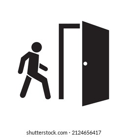 exit icon vector illustration on white background