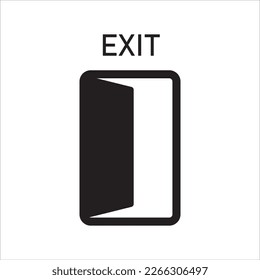 EXIT icon, vector, illustration, symbol